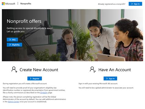 microsoft not for profit portal.
